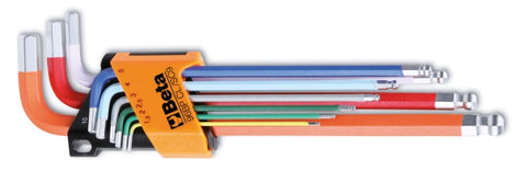 Stiftsleutelset Beta 9-delig Inbus Haaks Lang