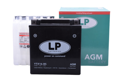 Accu Landport YTX16-BS AGM (12V/16A)